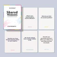 HEART BRIDGE 1PC "Shared Moments" Couples Conversation Cards - The Emotional Connection Version: A Tabletop Card Game With 50 Deep Question Prompts To Improve Communication And Bring You Closer, Perfect Unforgettable Romantic Gift |50 Cards| - Multicolor - View 9