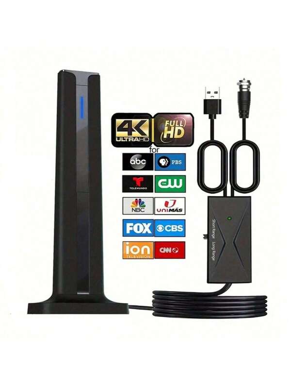 360 ° Ultra High Definition TV Antenna With A Clear Broadcasting Range Of Over 420 Miles, Supporting 4K And 1080P, Easy To Install, Suitable For Urban And Rural Areas, Outdoor Antenna | Stylish Black Design | Easy To Install Antenna
