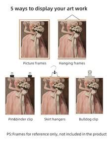 1 chiếc váy hồng không khung in họa tiết trang trí phòng vui tươi, nghệ thuật treo tường kỳ quặc, áp phích in thẩm mỹ dễ thương, trang trí phòng ký túc xá, trang trí nhà cửa và lựa chọn quà tặng hoàn hảo, trang trí phòng ngủ phong cách cổ điển, tranh treo tường phòng bé gái, đồ dùng cần thiết cho ký túc xá đại học, áp phích vui nhộn, trang trí - Nhiều màu - Xem 6