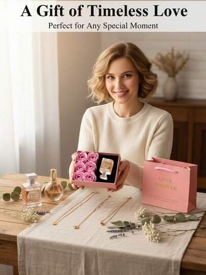 1pc 6 Rose Jewelry Window Gift Box Jewelry Box Creative Valentine's Day Gift Rose Gift Box Elegant Paper Jewelry Box Cover, Available In Red, Black, And Pink - Ideal For Valentine's Day, Anniversary, And Birthday Gifts (Excluding Accessories)