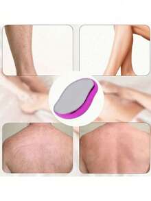 Dispositivo depilatório de cristal nano - Herramienta exfoliante a prueba de agua y sin fragancia para brazos, piernas y espalda, fácil de aplicar con loción corporal - Multicolor - Ver 6