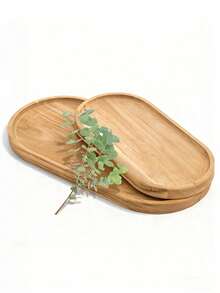 椭圆形木质首饰托盘，适用于梳妆台、浴室台面、咖啡吧、摆放开胃菜、零食；浴室台面首饰碟，家居装饰；返校必备配件