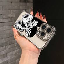 Soul Eater Death The Kid Manga Phone Case Compatible With  17 16e 16 15 14 13 12 11 Mini Pro Max Air X XR XSMAX 8 7 Plus Shockproof Transparent Soft Back Cover  17 Case Cover For  17 Pro Max - Trộn màu - Xem 3