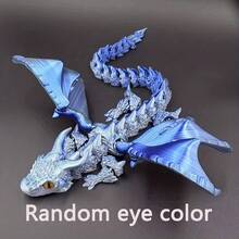 1/3/5件装，22厘米/8.66英寸3D打印翼龙模型，龙形摆件，拥有白色和金色鳞片、灵活的蝙蝠状展开双翼以及生动的眼神。这款奇幻收藏品采用耐用塑料制成，是完美的室内家居或办公室桌面装饰品，也是理想的生日礼物。 - 彩色 - 查看 13