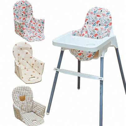 1pc Baby Highchair Cover Chair Dinosaur Cushion Seat Covers Cushion Antilop Highchair, Bear Washable Foldable Baby Highchair Cover