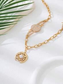 Fashionable Personalized Planet Simple Classic Women's Long Necklace (No Gift Box) - Yellow Gold - View 4