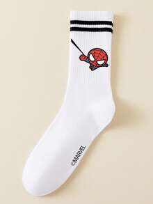 Marvel 5双卡通人物袜子，新奇圣诞新年礼物袜，男女卡通动画袜子，派对聚会粉丝袜，漫威袜子 - 彩色 - 查看 14