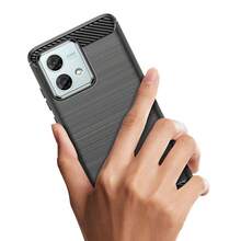 Max Power Digital Funda para móvil Motorola Moto G84 Carcasa Protectora Antigolpes Silicona Negra Diseño Fibra de Carbono Resistente Absorción de Choque [Compatible Carga Inalámbrica] - Negro - Ver 12