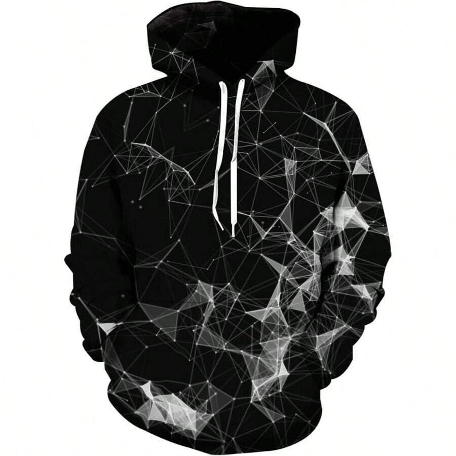 - Sudaderas con capucha con diseo grfico para hombres, para adolescentes y nios, regalos de 16 a 18 aos de Navidad, con capucha y color negro y rojo - E40 Negro Espacial + 2XL-3XL - Ver 1