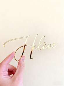 1/3/5 piezas Decoración personalizada para pastel - 4 opciones de color, placa decorativa con nombre personalizado para pastel, placa acrílica cortada con láser reutilizable para pastel, adecuada para cumpleaños, boda, aniversario, fiesta, graduación, regalo perfecto para anfitrión de fiesta, familia, amigos, parejas, decoración de pastel de vacaciones de moda - Multicolor - Ver 7