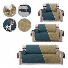 TendenciaFundas Para Sillones 2 Vista Sofá Protector Cubre Sofá 3pzasCalidad premium - Gris claro - azul marino - Ver 8