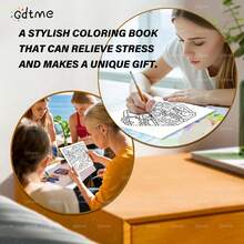 GDTME 1 Cute Coloring Book: The Perfect Choice As A Christmas Gift, Thanksgiving Gift, Or Christmas Decoration; Ideal For Gifting To Girlfriends, Family, And Teens To Unwind, Features A Pearl Cover And 120gsm Thick Paper. - JZ-057 Flower - View 3