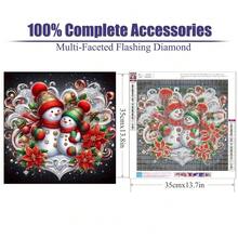 [Free Shipping]Uuxsretaio Christmas Diamond Art Kits For Adults,Snowman Diamond Painting Kits, Easy Gem Arts And Crafts, Full Round Drill Diamond Dots Paintings Kit For Home Wall Decor 14x14 Inch,G8606-US - G8606-US - 查看 2