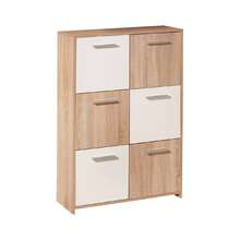 Dmora Dda - Schrank, Weiß 30x77x115 cm, 6 Fächer