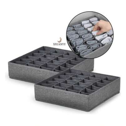 Organizador Dobrável com 24 Compartimentos para Meias, Cuecas, Calcinhas, Lingerie, Armários, Gavetas, Decoração de Quarto