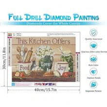Kitchen Diamond Art Kits For Adults,5D Food Diamond Painting DIY Diamond Art Diamond Painting Kits For Adult,Round Full Drill Diamonds, Diamond Art Kits For Home Decor-12x16inch,DP00753 - DP00753 - View 5