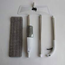 一套超细纤维喷雾拖把套装，包含吸水拖把垫，方便单手操作的家用清洁工具 - 彩色 - 查看 4