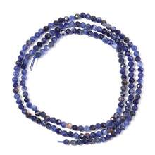 1 hebra de 2 mm de cuentas de piedra natural facetadas, diámetro pequeño apto para hacer joyas DIY, pulseras, collares, accesorios de artesanía, aproximadamente 145 cuentas por hebra - Multicolor - Ver 18