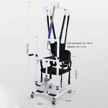 Silla de Transferencia Para Adultos Mayores, Grua Para Levantar Enfermos, Silla Para Baño Adulto Mayor, Portatil Silla de Ruedas Para Aadultos, Versión Actualizada - Respaldo Suave - Negro - Ver 2