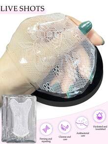 White Transparent Lace T Film Gel, Private And Intimate, Maintenance Bag T Film Deep Collagen Rice Facial Mask Set Overnight Moisturizing Repair, Firming And Elasticity | High-Quality Collagen Brightens Skin | Suitable For All Skin Types, Glass Skin Effect