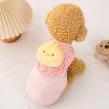 1pc Soft Cute Duck Plush Vest Pet Apparel, Autumn/Winter New Thickened Warm Vest For Dogs & Cats, Soft Adorable For Pomeranian, British Shorthair, Munchkin Cats, Detachable Duck Plush, Non-Leash Clothing