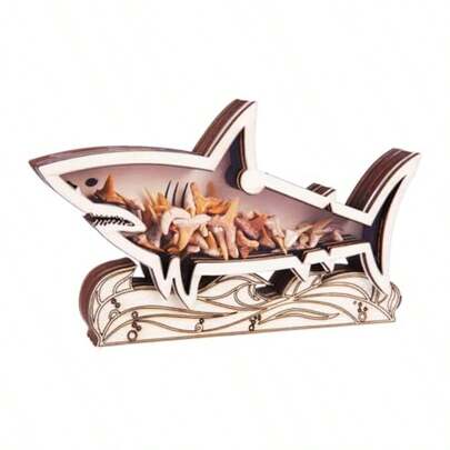 ZZXC Shark Tooth Display Case - 6 Inch Small Shark Tooth Display Shadow Box Shark Tooth Holder And Shark Teeth Holder For Collectors Compact Beach Fossil DisplayZX-