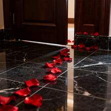 2 Pcs Burgundy Artificial Rose Petals For Valentine's Day, Wedding, Romantic Night - Bulk Fake Silk Rose Flower Decorations - Red - View 7