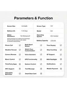 2025 New 1.83" Large Screen Smart Watch, Unisex, Dual Strap Design, 220mAh Battery, 3-5 Days Battery Life, High Resolution Vivid Display, Versatile Strap Colors, Supports Notifications, Call Answering, Music Control, Fitness Tracking With Step Count And Calorie Calculation, Excellent Battery Life, Great Gift For New Year - Black Silicone + Steel - View 9