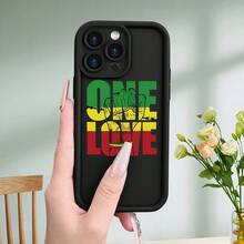 Estilo minimalista creativo y de moda de bajo relieve con elementos de música reggae para modelos de  16E, 15, 14, 13, 12, 11, XS, XR, X, 7, 8, Mini, Plus, Pro, Max y SE. - Color mezclado 1 - Ver 11