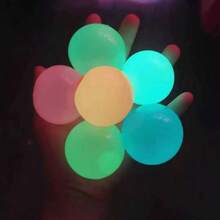 1/3/5pcs Glow In The Dark Ceiling Balls , Ball Glowing Ball Sticky Wall Balls Bulk Sticky Glow Balls For Birthday And Graduation Gifts - Multicolor - View 8