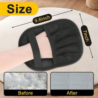 2-Pack Pet Hair Remover Gloves - Reusable Grooming Gloves Dogs & Cats