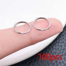 100/500pcs Stainless Steel Split Rings Double Loop Jump Rings 5/6/7/8/10mm Small Key Rings Round Key Chain Connectors For Jewelry Bracelet Making Car Keys Ornament - Silver - View 8