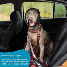 Orejeras Ruido para Perro Ajustable y Adaptable, Calmante para Perro con Protección Moldeable y Antirruido, Protector Anti Ansiedad Perros, Pirotecnia y Truenos (Negro, S) - Negro - Ver 7