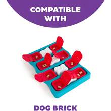 Outward Hound Nina Ottosson Paw N' Play Interactive Dog Treat Puzzle, Level 2 Intermediate Dog Enrichment Dog Toy, Blue, Small - Cửa phụ (Đỏ) - Xem 3