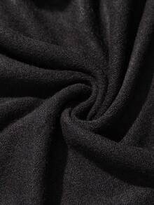 1件女士秋冬新款针织开衫，仿貂毛领，大码时尚宽松斗篷外套 - 彩色 - 查看 11