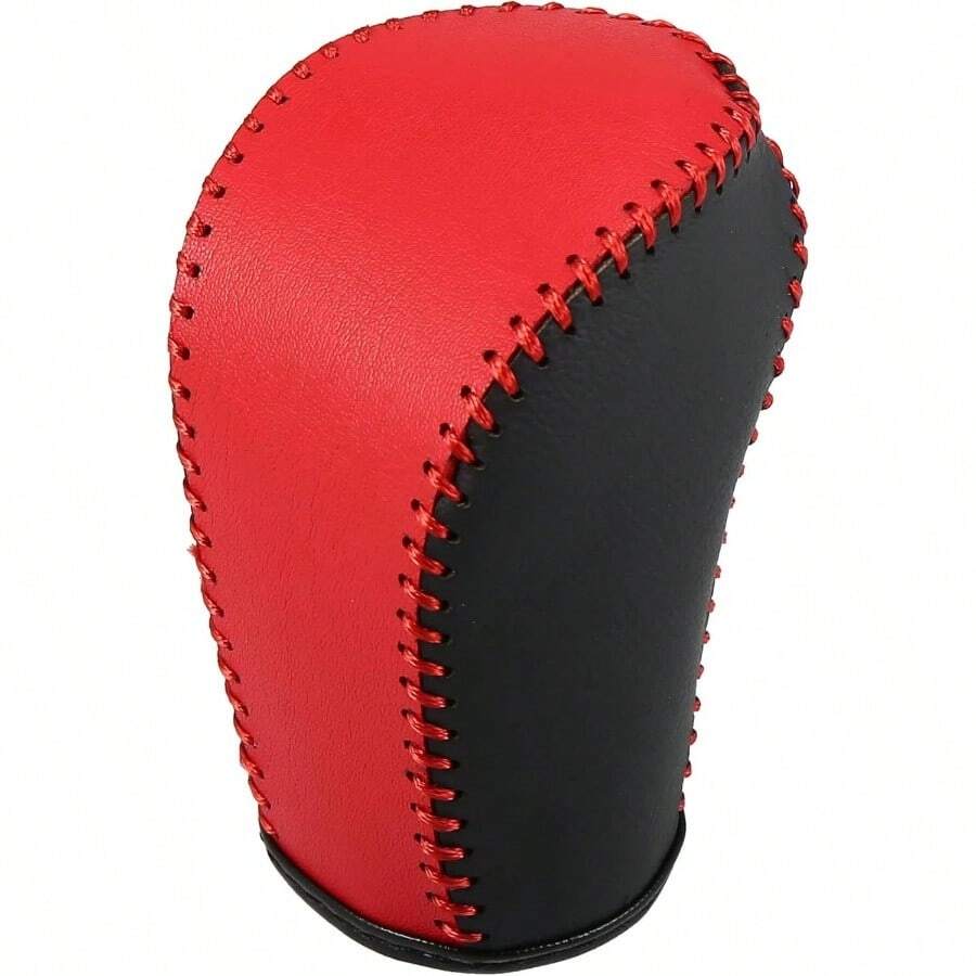 Gear Shifting Knob Cover Automatic Transmission Lever Trim 10th Gen 2016 - 2021 PU Leather Black Red - 紅色 - 查看 1