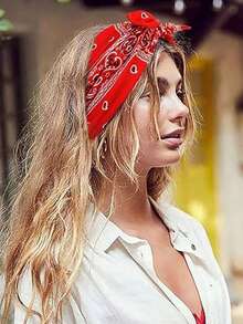 1/6件装女士蝴蝶结兔耳发箍，波西米亚风超宽可爱兔耳头巾，万圣节配饰，秋季女士发带，非洲风头巾发箍，弹性纯色蝴蝶结发饰，适合健身/瑜伽/运动/户外，纯色休闲发带，四季皆宜冬季保暖吸汗发带女士头巾时尚女士围巾