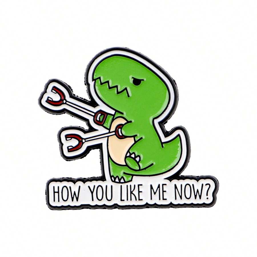 1枚可爱珐琅胸针，可作翻领别针、徽章、背包别针、女士胸针、服装礼物、珠宝、时尚配饰 - 黑色 - 查看 1