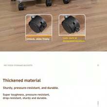 Large Capacity Pet Food Container, Airtight Moisture-Proof Insect-Proof Cat/Dog Food Storage Bin, Transparent