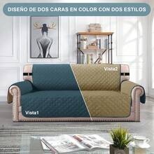 TendenciaFundas Para Sillones 2 Vista Sofá Protector Cubre Sofá 3pzasCalidad premium - Gris claro - azul marino - Ver 3