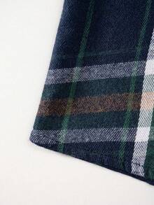 Áo sơ mi dài tay kẻ caro xanh cổ điển thường ngày cho bé trai - màu xanh lá - Xem 9