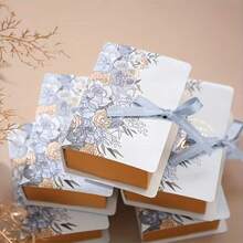 10pcs Candy Packaging Gift Boxes With Ribbons, Suitable For Christmas, Halloween, Birthday, Baby Christening, Wedding Favors, Made Of Kraft Paper Bags, Book-Shaped Storage, Candy Boxes, Gift Packaging - Multicolor - View 2