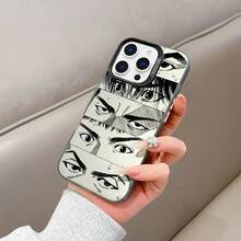 Funda de Teléfono Anime Compatible con 16, 15, 14, 13, 12, 11 Pro, X, XR, XS, 8, Plus, con una Cubierta Trasera Mate Antigolpes.17 17promax - Negro - Ver 2