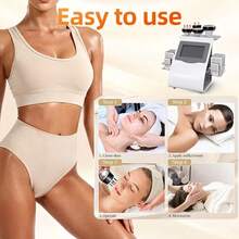 Six In One Large Massage Beauty Device, Body Massage Device, Home SPA Skincare Products, Suitable For Facial, Arm, Abdominal, Et - trắng - Xem 4