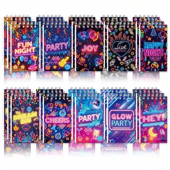 12 Pieces Birthday Party Notebook Books, Student Notebooks, Word Books, Notebook Books, Material Books, Notepads, School Stationery, Student Prizes, Party Notepads, Back-To-School Stationery Supplies, Christmas Notepads
