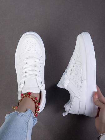 Women's Fashion Versatile Casual Sneakers, Comfortable Slip-On Shoes With Bow Detail, Breathable & Lightweight, Popular Model