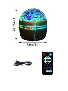 1 Piece Aurora Star Moon Projector - With Remote Control - Supports RGB Color Switching, USB-Powered LED Night Light, Adjustable Brightness And Color, Highly Suitable For Bedroom Decoration, Home Theater, Party Decoration And Bedroom Layout. - 黑色 - 查看 3