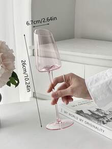 1 ly sâm panh hồng lãng mạn phiên bản giới hạn ngày lễ tình nhân của Pháp, ly rượu vang sủi cao cấp, ly chân cổ điển - Hồng - Xem 14