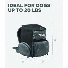 PZW Outward Hound Poochpouch Dog Carrier - Mochila Para Transportar Perros Pequeños.7402 - Xám - Xem 5