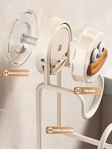 Gancho de Ventosa para Bacia Multiuso, Prateleira de Armazenamento para Banheiro para Uso Doméstico, Montagem na Parede Sem Furos, Organizador de Bacia com Ventosa Poderosa, Capacidade de Carga Pesada, À Prova d'Água e Resistente à Umidade
